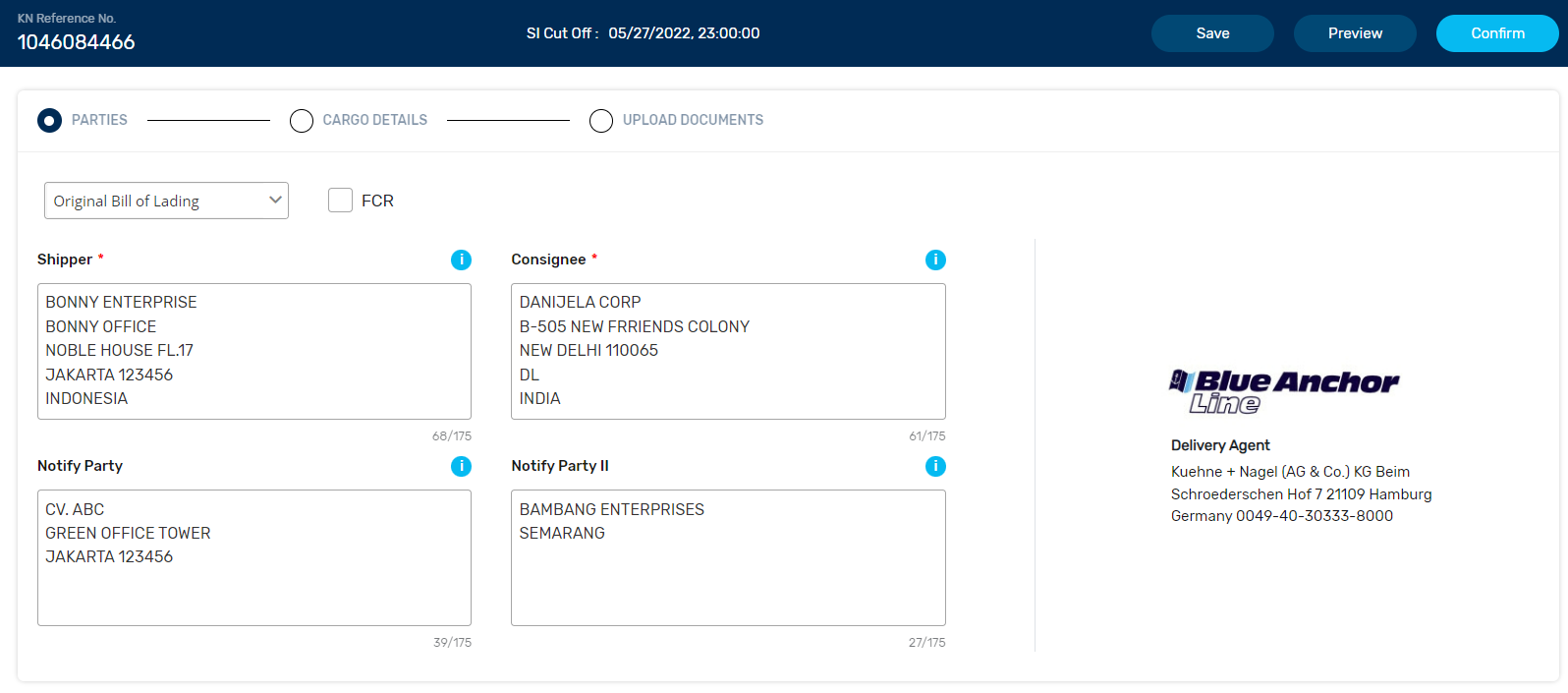 Panduan pengisian Electronic Shipping Instructions (eSI)